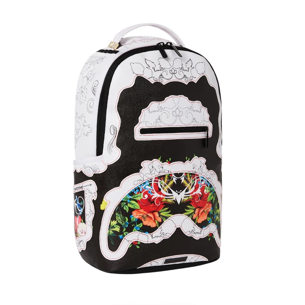Sprayground Red and White Backpack